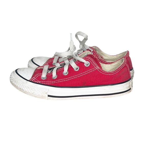CONVERSE Converse Chuck Taylor All Star Low Top Sneakers Shoes Red Kids US 13 - Picture 7 of 13